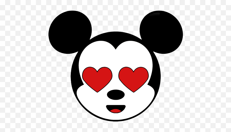 Disney Emojis Clip Art Galore - Face Minnie Mouse Emoji Png,Heart Eye Emoji Png.