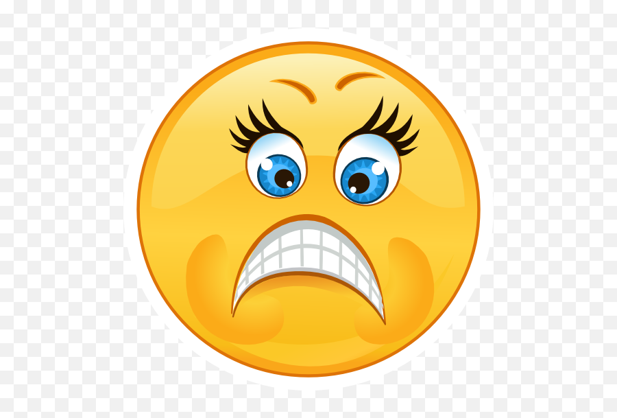 Crazy Mad Upset Emoji Sticker - Free Sad Face Emoji Png,Mad Emoji Transparent