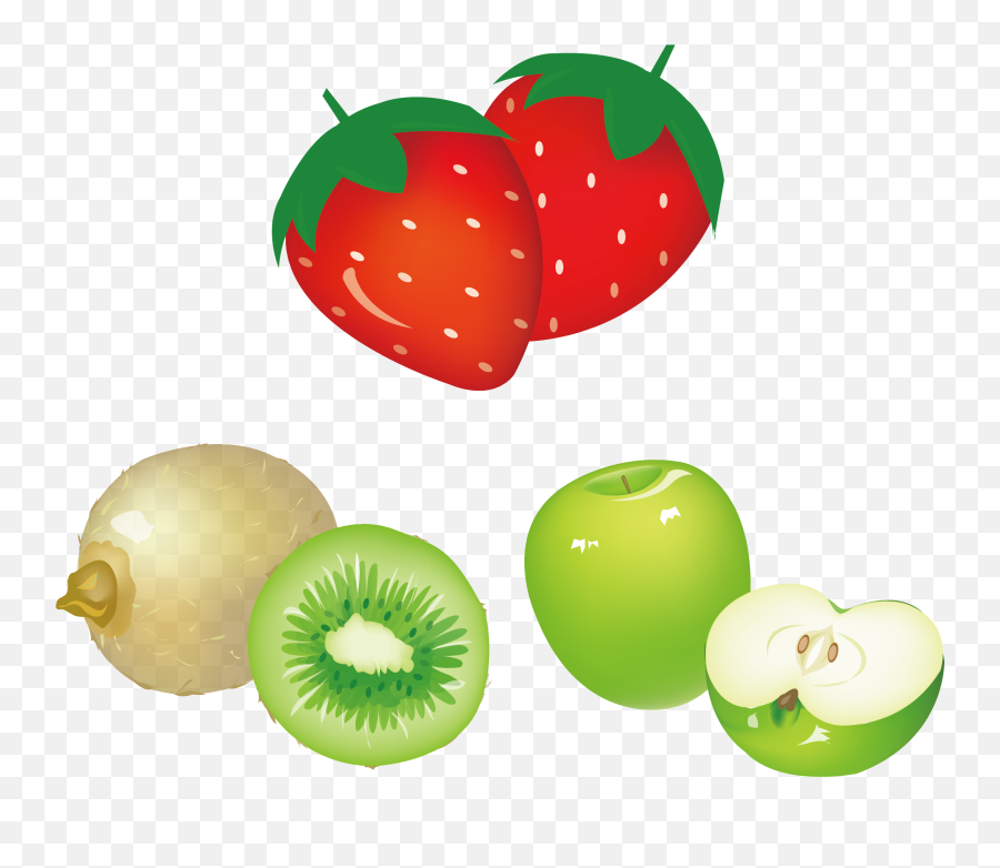 Juice Apple Fruit - Strawberry Apple Kiwi Png Download Food Icons,Fruit Transparent Background