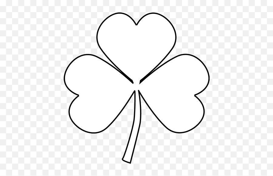 Free Four Leaf Clover Silhouette Png - White Shamrock No White Shamrock Transparent Background,Four Leaf Clover Transparent Background