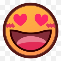 Emoji Heart Eyes Png Picture - Shaped Smiling Face With