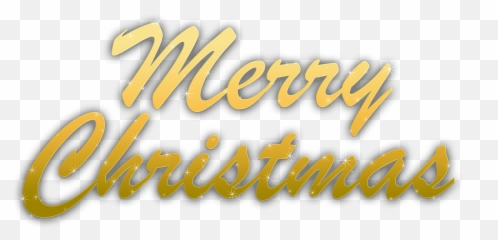 Download Free Icons Png - Merry Christmas Transparent Gold Text