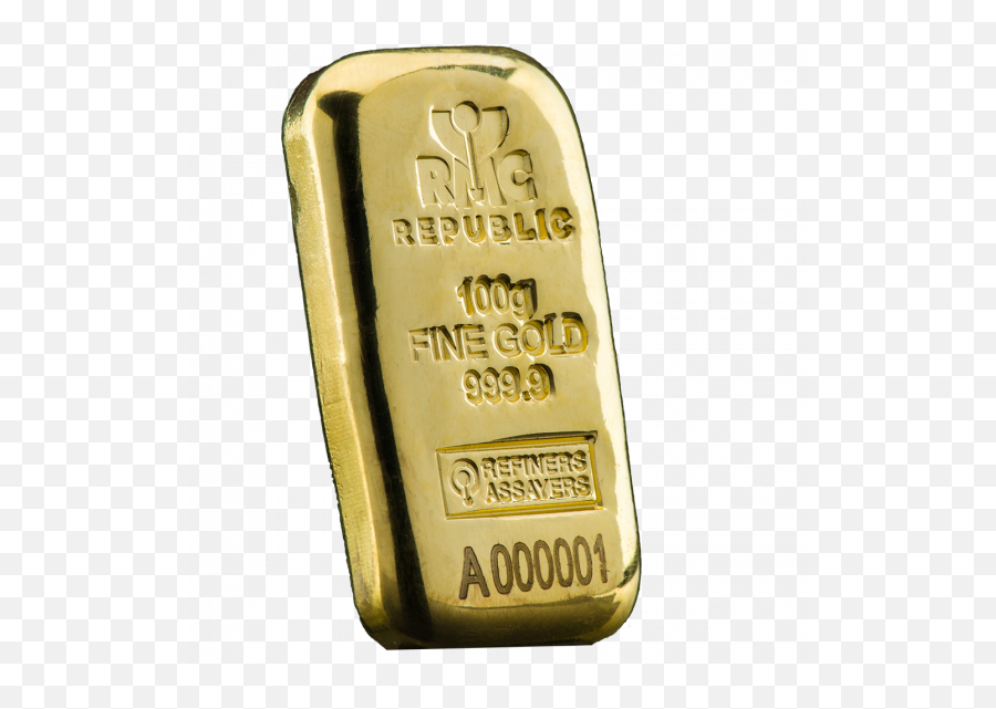 100 Gram Gold Bars - Generic 100 Oz Gold Bar Png,Gold Bars Png