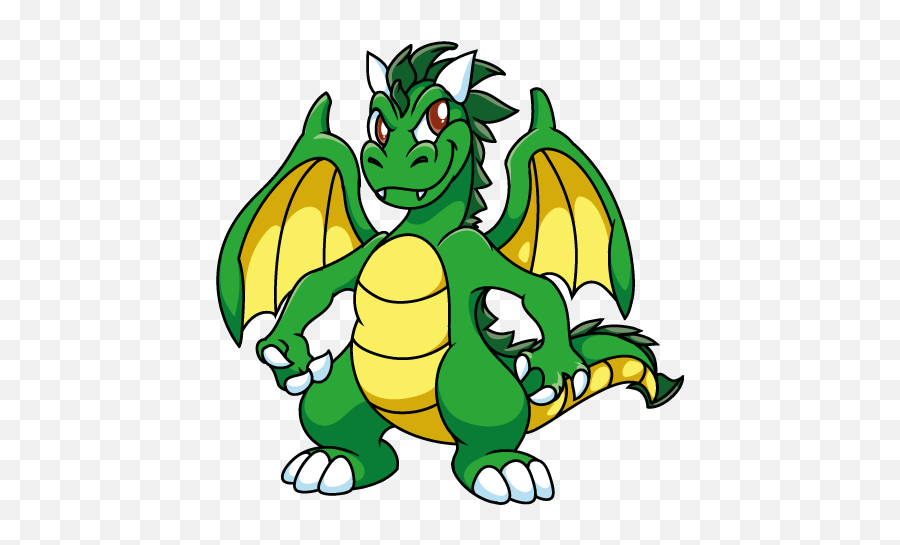 Dragon Cartoon Png - Green And Yellow Dragon,Cartoon Dragon Png