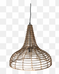 Hanging Rattan Ceiling Light - Natural png