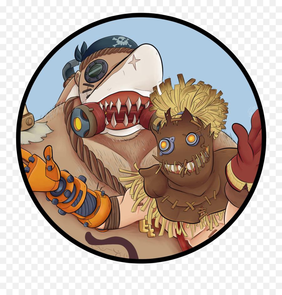 Overwatch - Roadhog U0026 Junkrat Vinyl Sticker Sold By Vicki Vega Cartoon Png,Roadhog Png