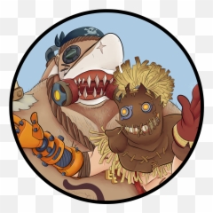 Overwatch - Roadhog U0026 Junkrat Vinyl Sticker Sold By Vicki Vega Cartoon Png,Roadhog Png