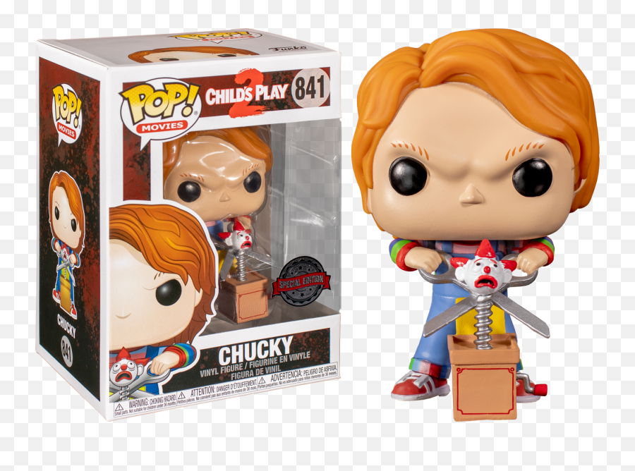 Childu0027s Play 2 - Chucky With Giant Scissors U0026 Jack In The Box Pop Vinyl Figure Chucky Funko Pop Png,Chucky Png