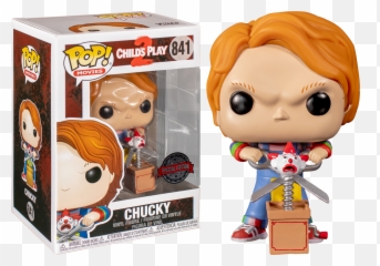 Childu0027s Play 2 - Chucky With Giant Scissors U0026 Jack In The Box Pop Vinyl Figure Chucky Funko Pop Png,Chucky Png