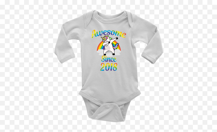 Happy 1st Birthday Gifts Awesome Since 2018 Dabbing Unicorns - My Big Sister Is A Samoyed Png,Dabbing Unicorn Png