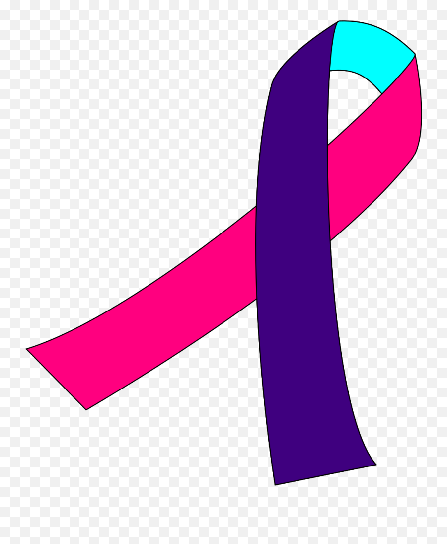 Download Pink Cancer Ribbon Png Jpg Royalty Free Library - Modern Thyroid Cancer Ribbon,Cancer Ribbon Transparent Background
