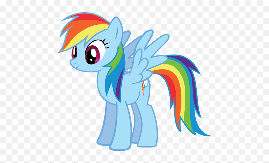 Rainbow Dash Vector Standing Png Image Transparent