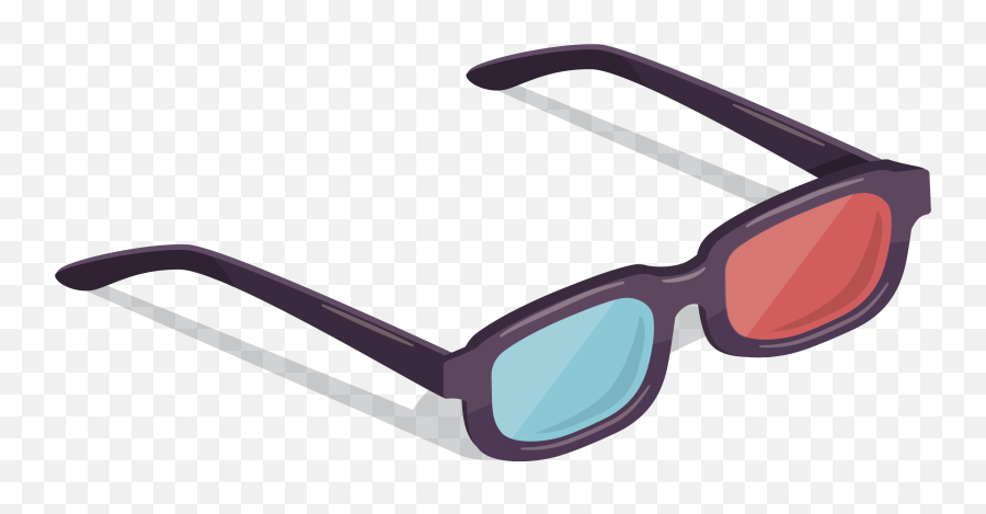 Film Clipart - Free Vector 3d Glasses Png,3d Glasses Png