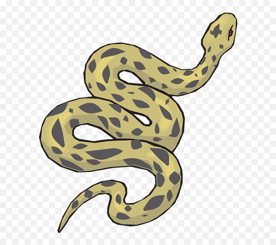 Snake Brown Yellow Reptile Slithering Cu 84646 - Png Images Clip Art Of A Snake,Cartoon Snake Png