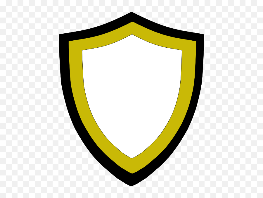 At Clker - Black And Yellow Shield Vector Png,Black Shield Png