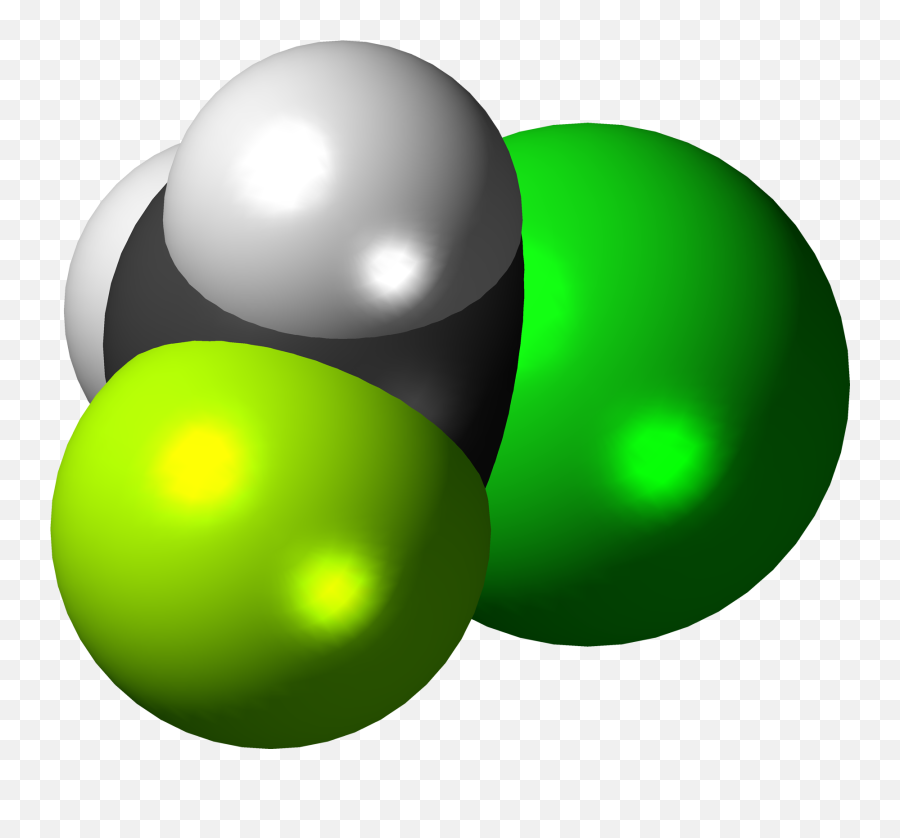 Download Chlorofluoromethane 3d - Dot Png,3d Sphere Png