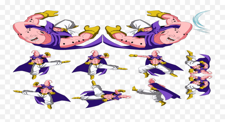 Dokkan Assets But Merry Wavesquad - Majin Buu Dokkan Sprites Png,Majin Buu Png