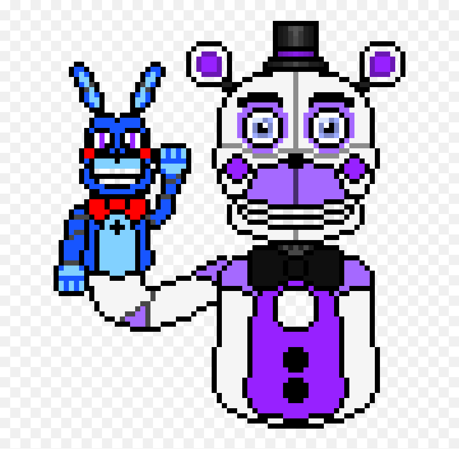 Not Done Funtime Freddy U0026 Bon - Tggw Tngw Pixel Art Archaeological Museum Suamox Png,Funtime Freddy Transparent