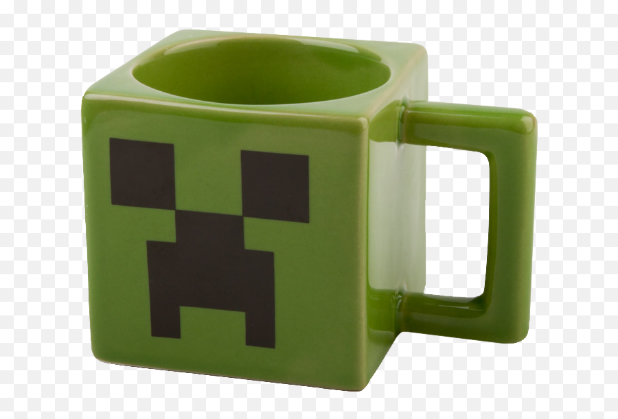 Download Hd Creeper Face Square Coffee - Caneca Quadrada Do Minecraft Png,Creeper Face Png