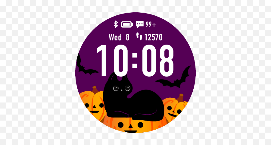 Black Cat And Pumpkins - Dot Png,Pumpkins Icon