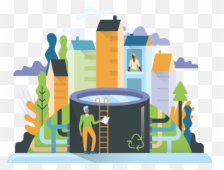 Water Plant Png - Waste Treatment Clipart