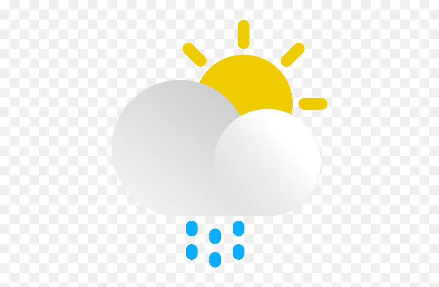 Weather Rain Cloud Sun Rainy Sunny Free Icon Of The - Sun And Cloud And Rain Icon Png,Rain Cloud Icon Png