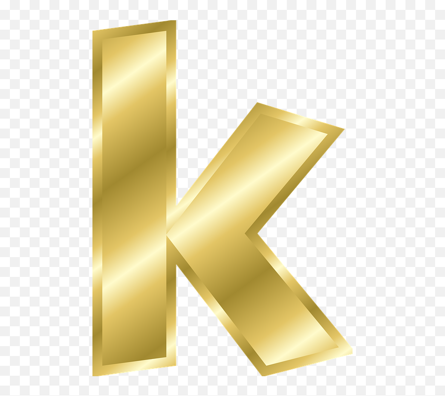 Letter K Lowercase - Letter K Gold Png,K Png