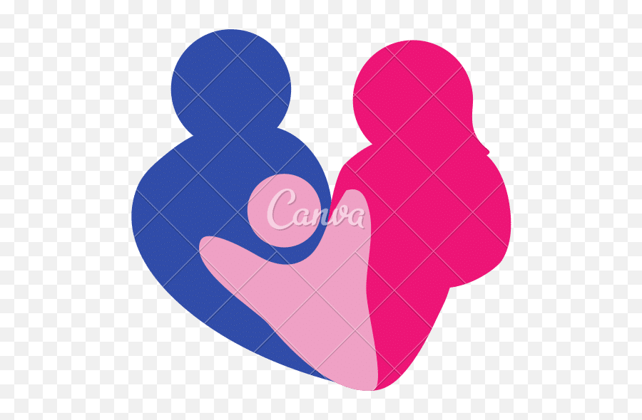 Parents And Child Icon Abstract Family Design Vector Png