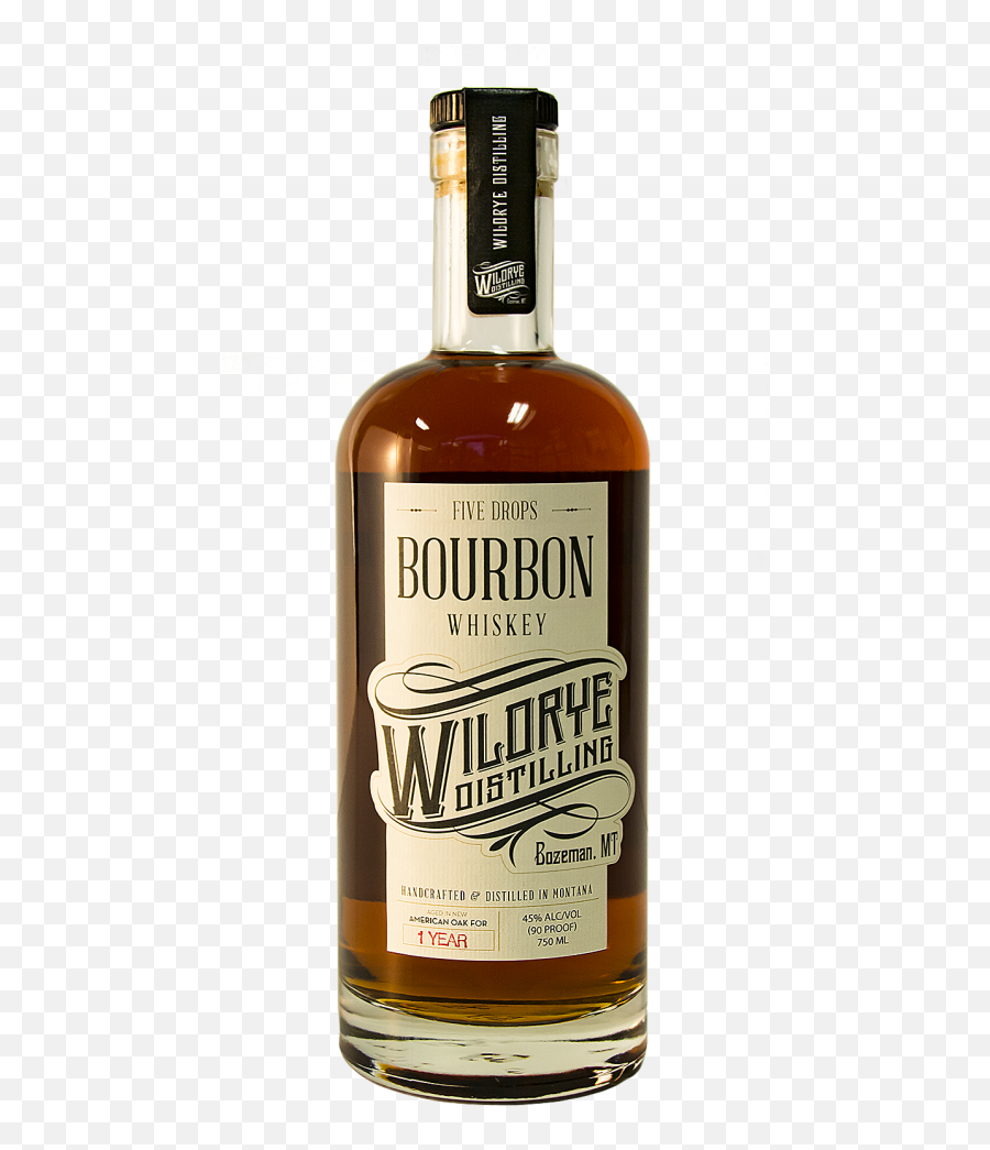 Local Distillery In Bozeman Montana Wildrye Distilling - Wildrye Five Drops Bourbon Whiskey Png,Vodka Bottle Png