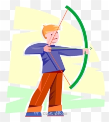 Young Archer Royalty Free Vector Clip Art Illustration - Bow png