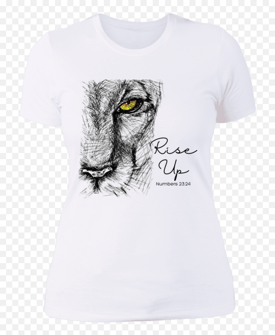 Rise Up Lioness Numbers 2324 Nl3900 Ladiesu0027 Premium T - Shirt Hand Drawn Lion Png,Lioness Icon