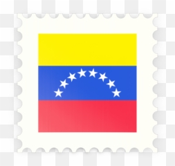 Postage Stamp Icon Illustration Of Flag Venezuela - png