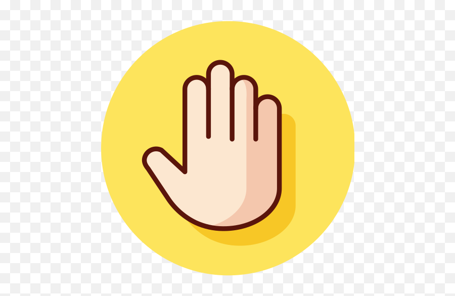 Yellow Five Fingers Free Icon - Iconiconscom Disclaimer Icon Png,Reason Icon