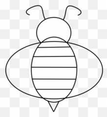 Bumble Bee Outline Png Svg Clip Art For Web - Download Clip Bee Body Clipart Black And White,Bumble Icon
