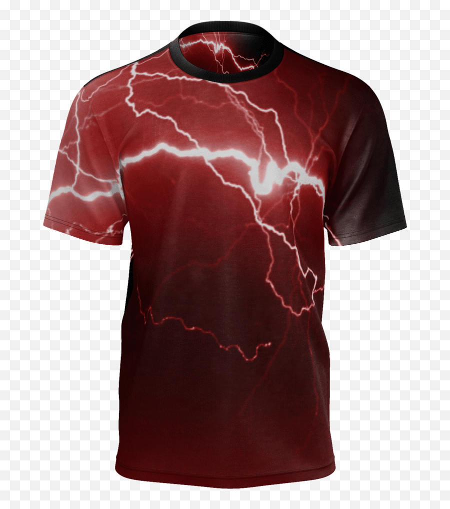 Red Lightning Mens T - Active Shirt Png,Red Lightning Transparent