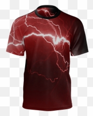 Red Lightning Mens T - Active Shirt png