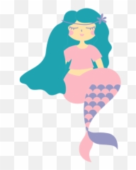 Relaxed Mermaid Character Flat Transparent Png U0026 Svg Vector