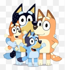 Bluey - Family Dogs Greeting Card png