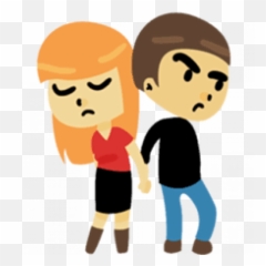 Png Images Transparent Clipart - Angry Couple Sticker