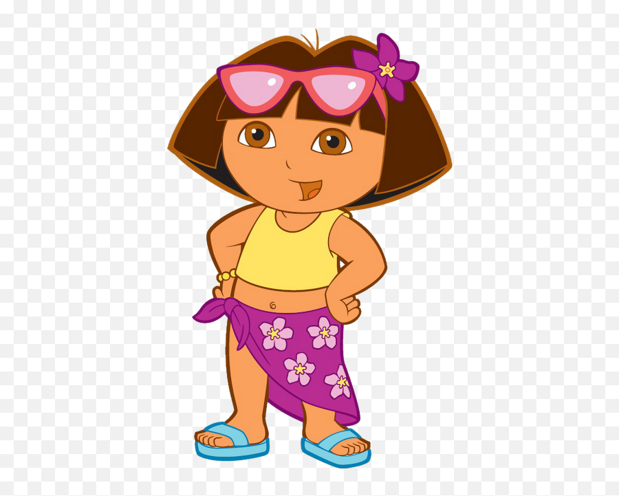 Dora The Explorer In Beach Outfit Png Image
