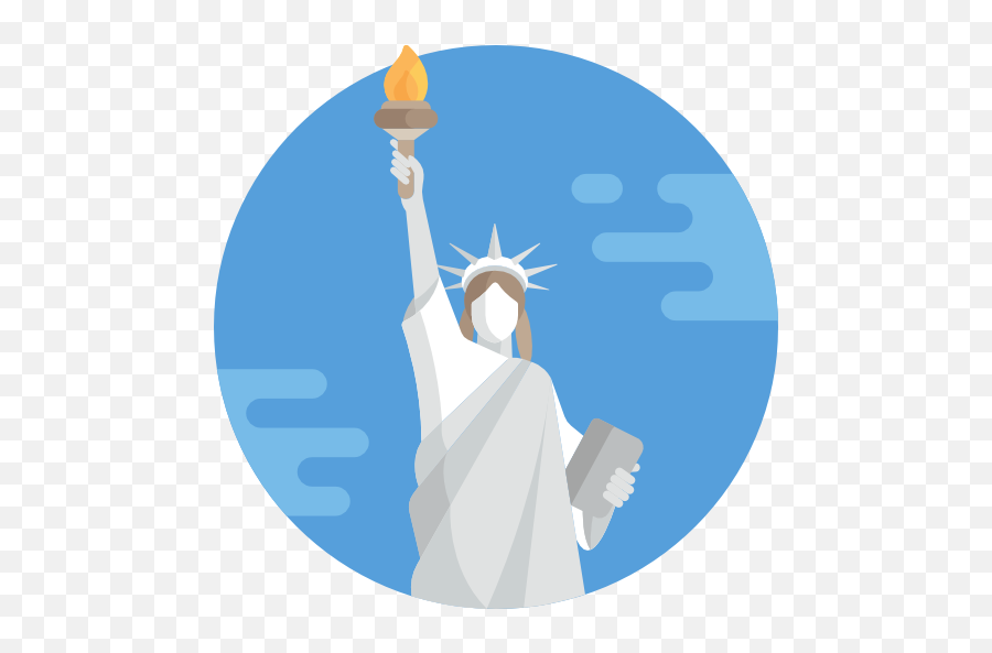 Statue Of Liberty - Free Monuments Icons Statue Of Liberty Circle Png,Statue Of Liberty Png
