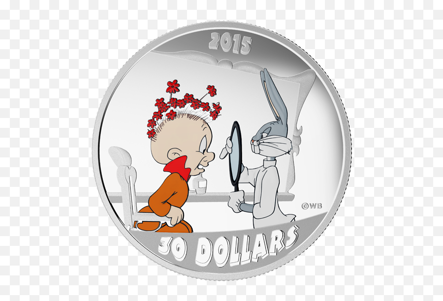 The Rabbit Of Seville 2 Oz Fine Silver Coloured Coin - Rabbit Of Seville Png,Elmer Fudd Png