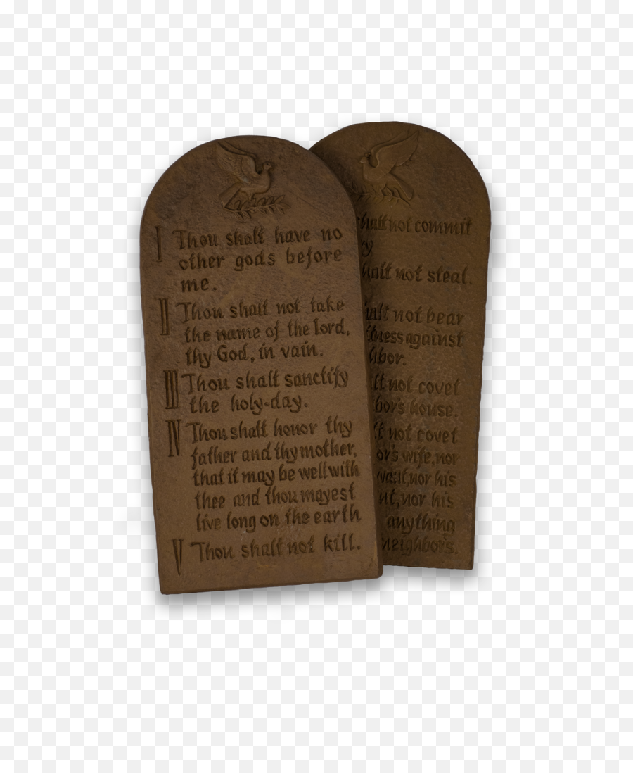 Download Resin Plaques Of The Ten - Headstone Png,Ten Commandments Png