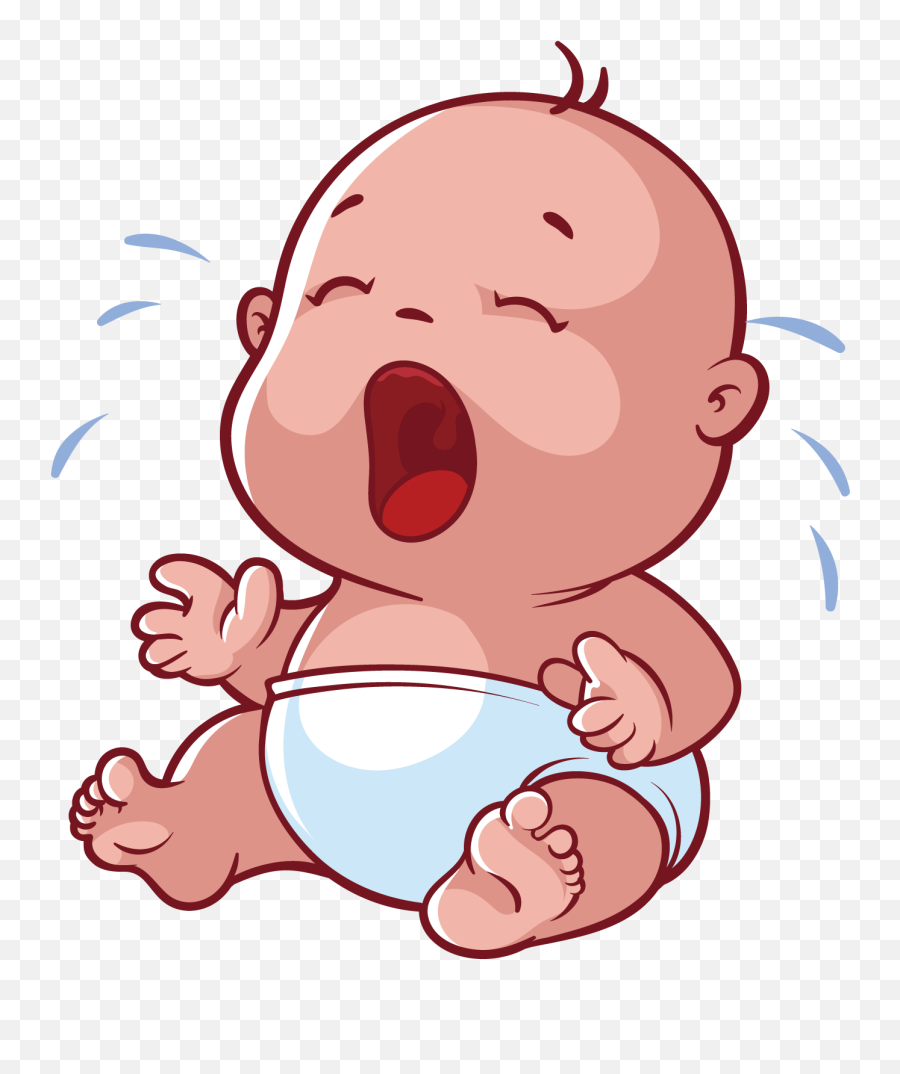 Cartoon Crying - Crying Baby Clipart Png,Baby Clipart Png