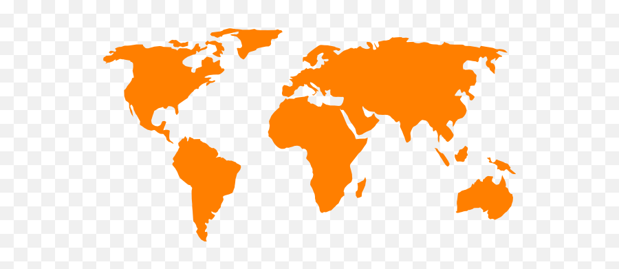 Orange World Map Png Clip Arts For Web - Transparent Background High Resolution World Map Png,Global Map Png
