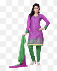 Download Pink Fashion Shalwar Kameez Model Dress Churidar Hq - Dress Model Png Hd,Fashion Model Png