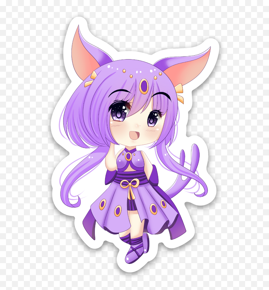 Chibi Espeon Anime Girl Transparent Png - Espeon Anime Girl,Espeon Png