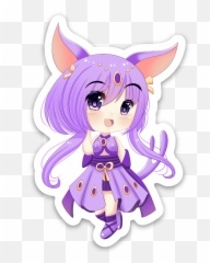 Chibi Espeon Anime Girl Transparent Png - Espeon Anime Girl,Espeon Png
