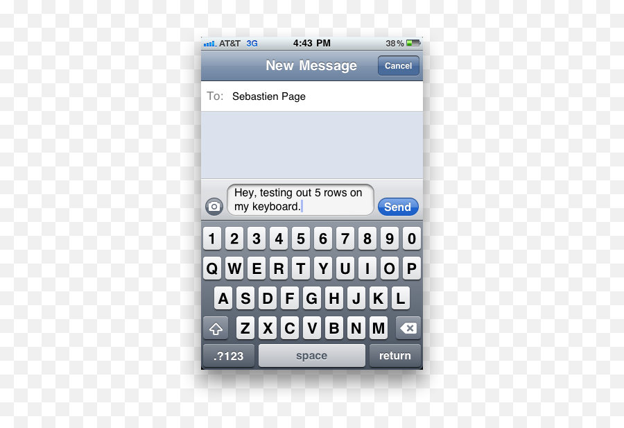 Improve Your Typing Efficiency With 5 - Row Keyboard The Ios 5 Keyboard Png,Iphone Keyboard Png