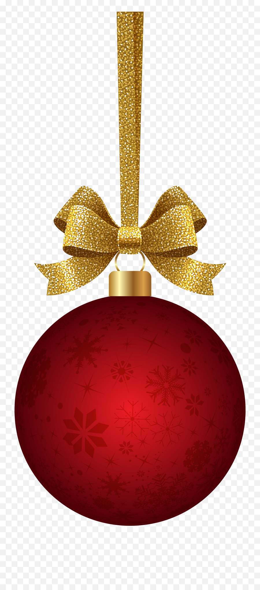 Red Christmas Hanging Ornament Png Ball